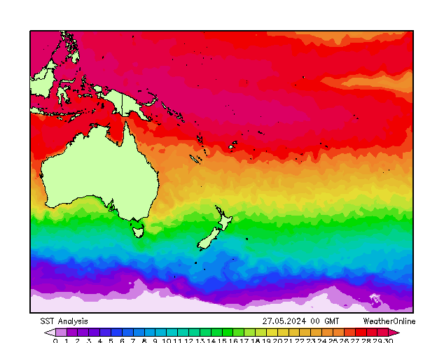 Pacyfik SST pon. 27.05.2024 00 UTC