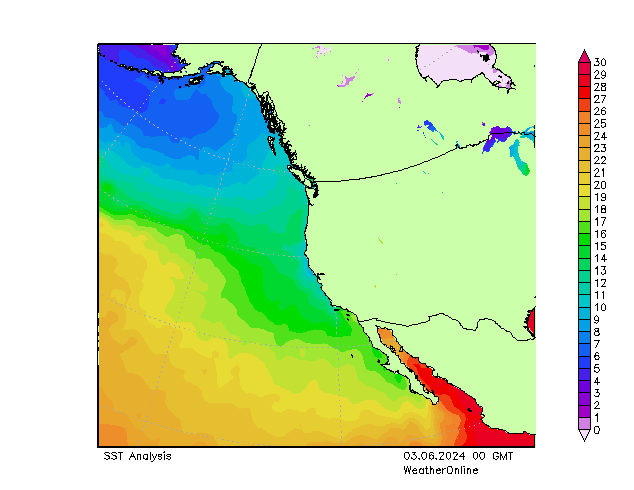 Pacific SST Mo 03.06.2024 00 UTC