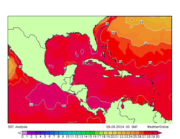 Espace Caraïbe SST dim 09.06.2024 00 UTC