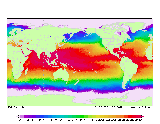 Dünya SST Cu 21.06.2024 00 UTC