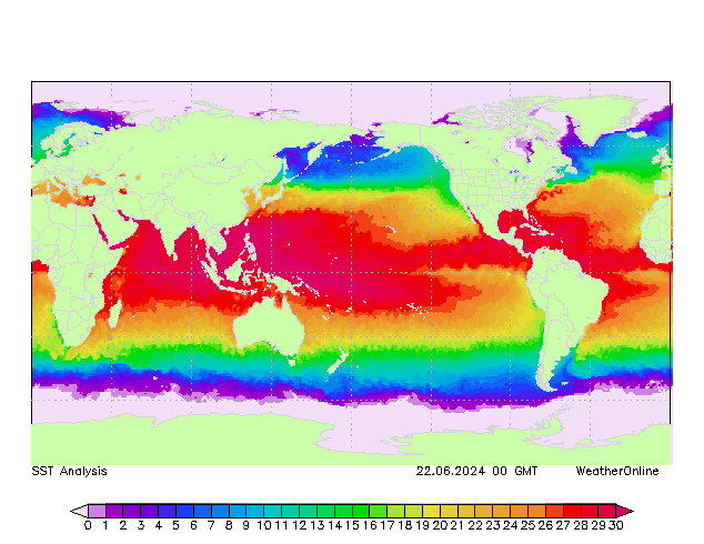 świat SST so. 22.06.2024 00 UTC