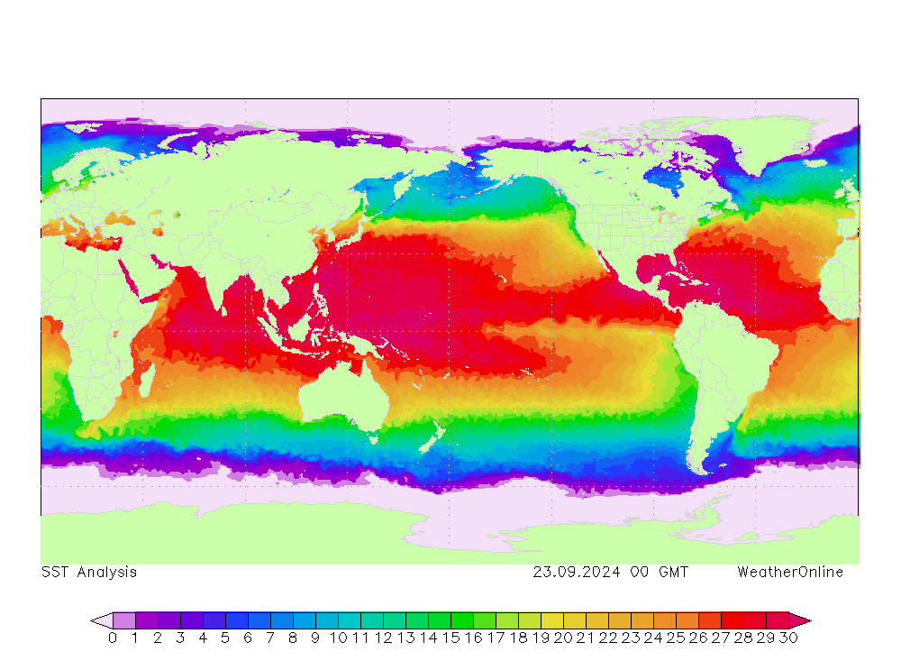 Dünya SST Pzt 23.09.2024 00 UTC