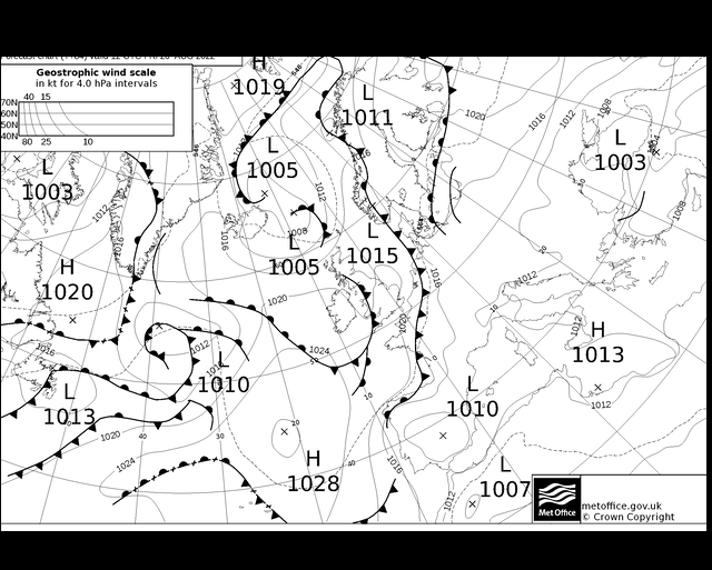 MetOffice UK Fronts Sex 26.08.2022 12 UTC