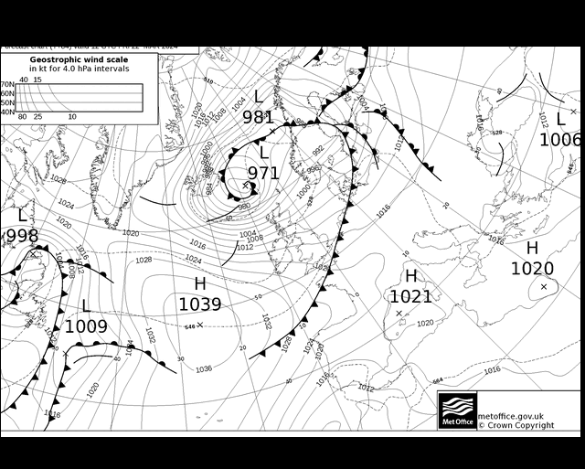 MetOffice UK Fronts Fr 22.03.2024 12 UTC