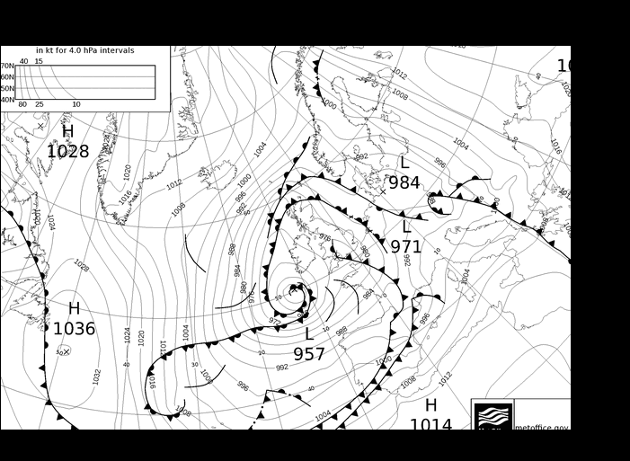 MetOffice UK Fronts jeu 28.03.2024 18 UTC