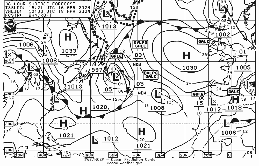 NWS Fronts  18.04.2024 12 UTC