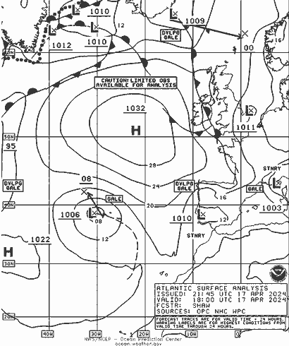 NOAA Fronts Qua 17.04.2024 18 UTC