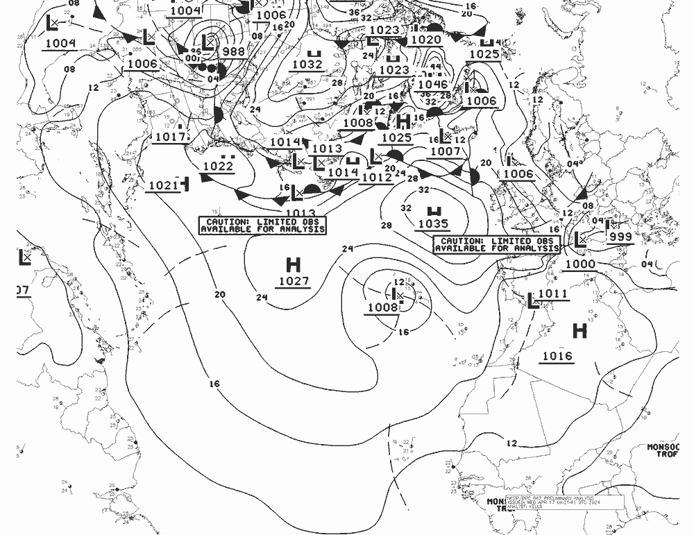 NWS Fronts mié 17.04.2024 06 UTC