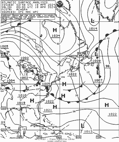 NOAA Fronts Th 18.04.2024 00 UTC