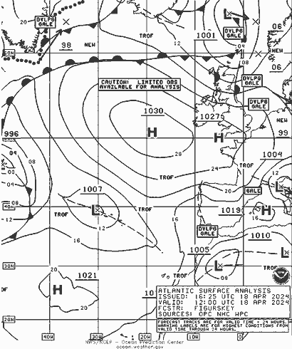 NOAA Fronts jeu 18.04.2024 12 UTC