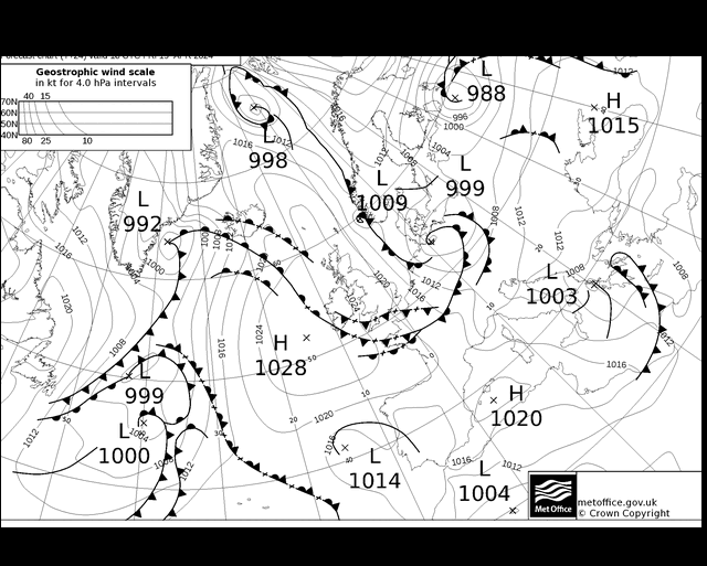 MetOffice UK Fronts vie 19.04.2024 18 UTC