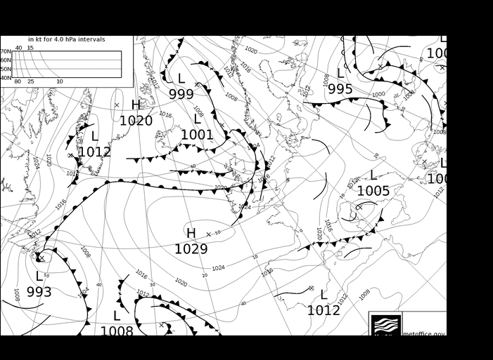 MetOffice UK Fronts Th 18.04.2024 12 UTC