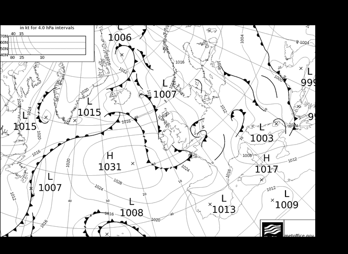 MetOffice UK Fronts gio 18.04.2024 18 UTC