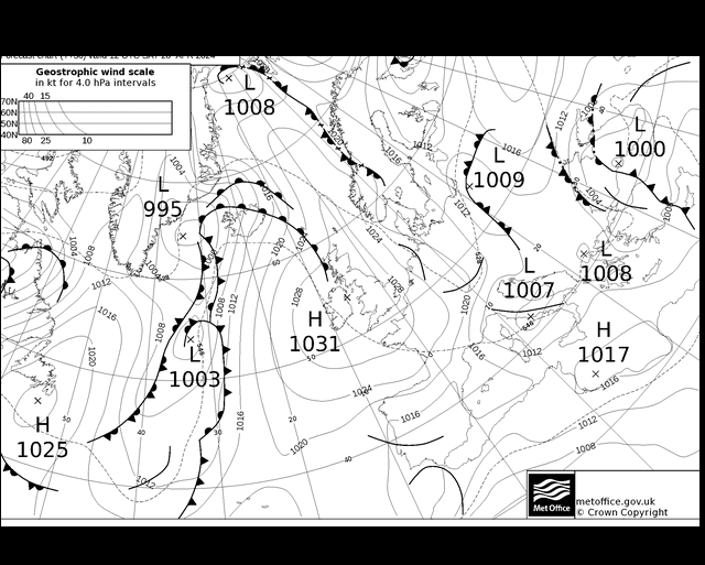 MetOffice UK Fronts so. 20.04.2024 12 UTC