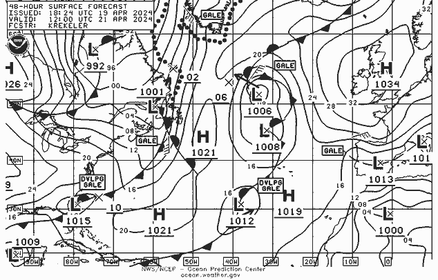 NWS Fronts nie. 21.04.2024 12 UTC