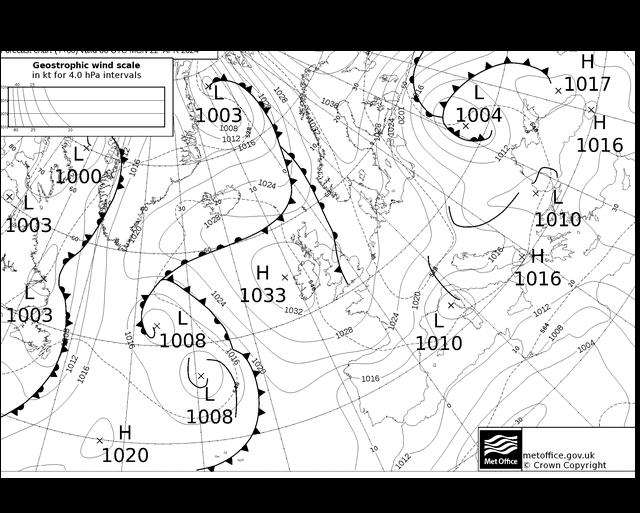 MetOffice UK Fronts Seg 22.04.2024 00 UTC