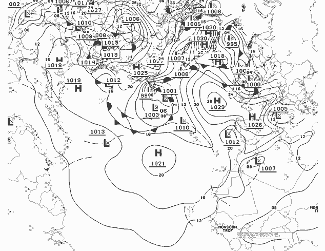 NWS Fronts пт 19.04.2024 00 UTC