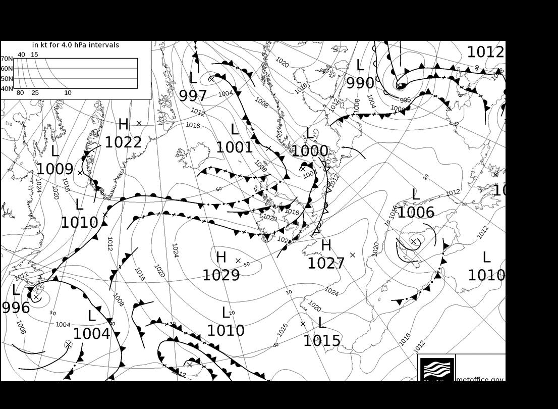 MetOffice UK Fronts Pá 19.04.2024 00 UTC