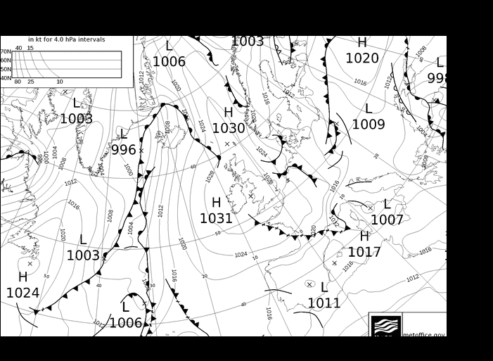 MetOffice UK Fronts Sa 20.04.2024 06 UTC