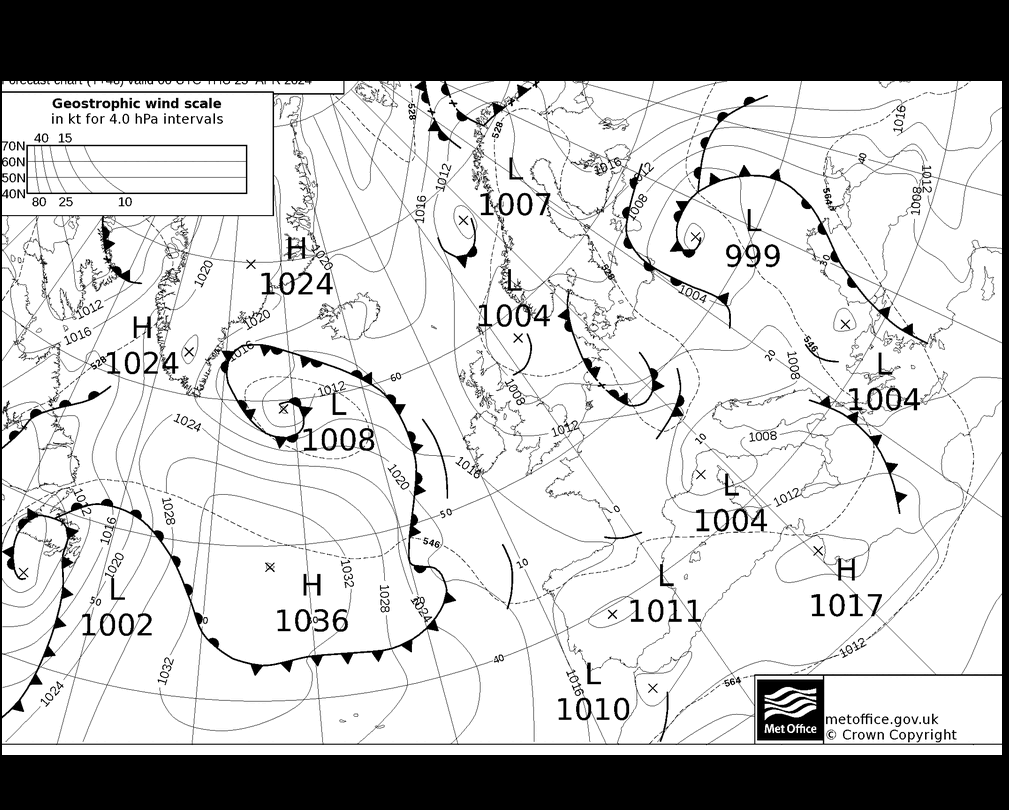 MetOffice UK Fronts Th 25.04.2024 00 UTC