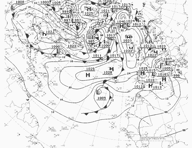 NWS Fronts вт 23.04.2024 06 UTC