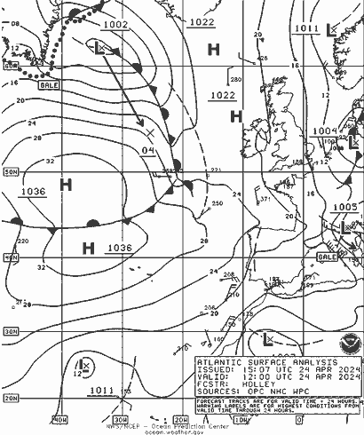 NOAA Fronts We 24.04.2024 12 UTC