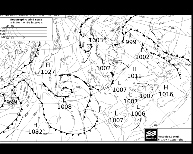 MetOffice UK Fronts jeu 25.04.2024 12 UTC