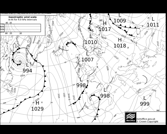 MetOffice UK Fronts  27.04.2024 00 UTC