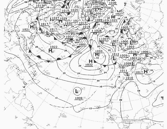 NWS Fronts чт 25.04.2024 06 UTC