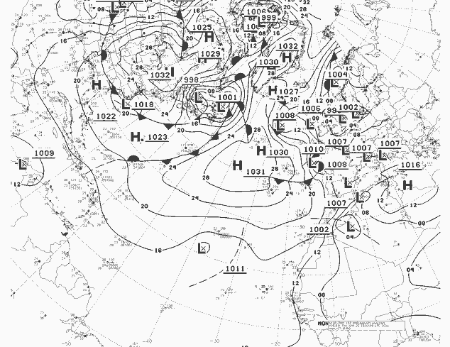 NWS Fronts  25.04.2024 12 UTC