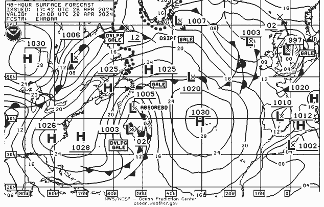 NWS Fronts  28.04.2024 12 UTC