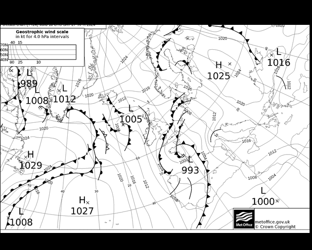 MetOffice UK Fronts сб 27.04.2024 18 UTC