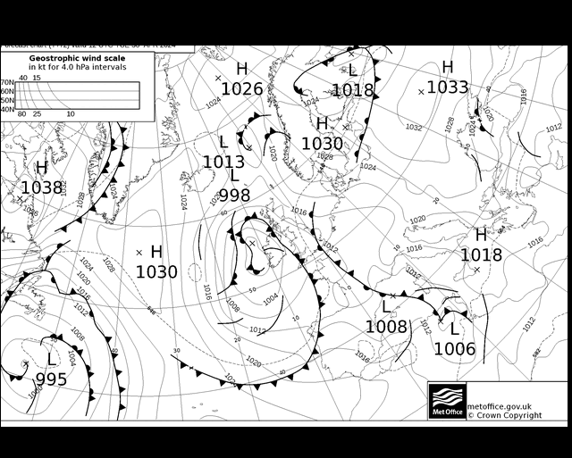 MetOffice UK Fronts Ter 30.04.2024 12 UTC