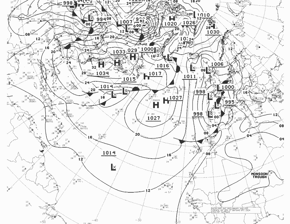 NWS Fronts sam 27.04.2024 06 UTC