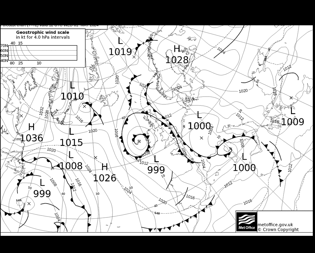 MetOffice UK Fronts mer 01.05.2024 12 UTC