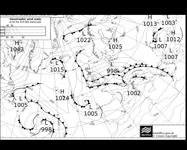 MetOffice UK Fronts Qui 02.05.2024 18 UTC