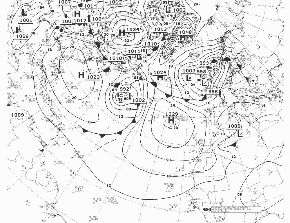 NWS Fronts pon. 29.04.2024 06 UTC