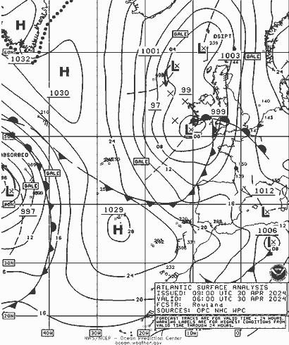 NOAA Fronts  30.04.2024 06 UTC