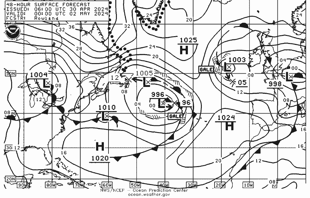 NWS Fronts чт 02.05.2024 00 UTC