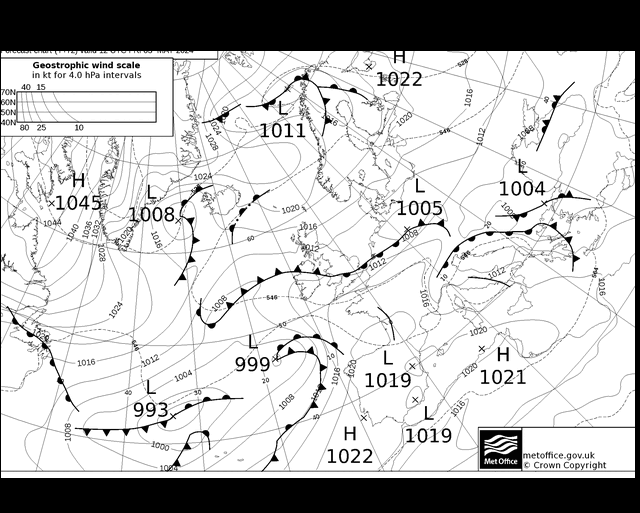 MetOffice UK Fronts пт 03.05.2024 12 UTC