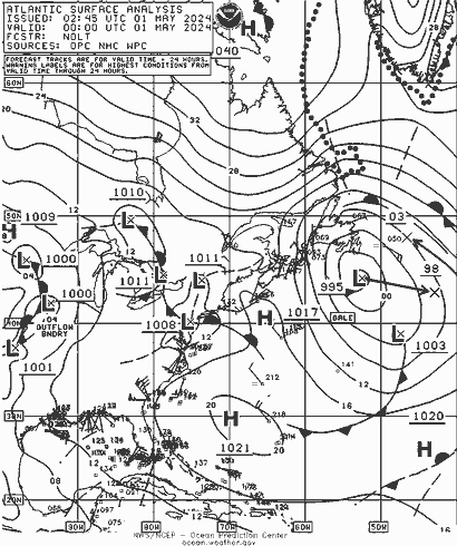 NOAA Fronts We 01.05.2024 00 UTC