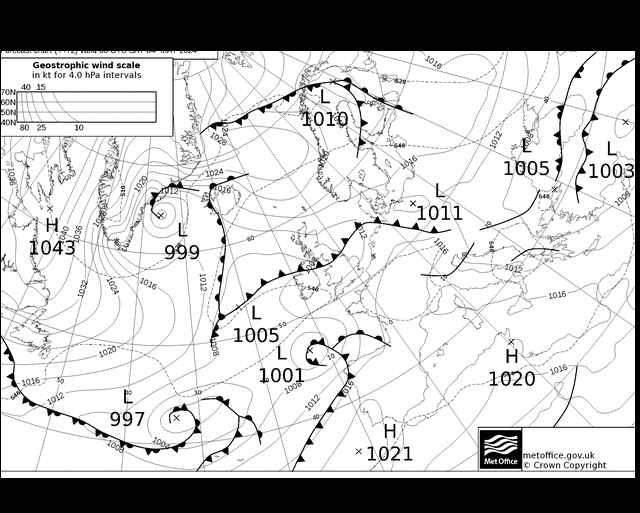 MetOffice UK Fronts сб 04.05.2024 00 UTC