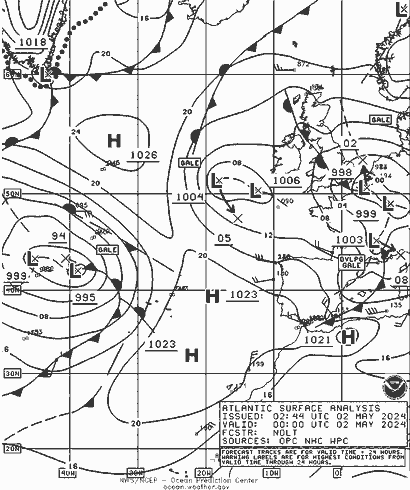 NOAA Fronts Th 02.05.2024 00 UTC