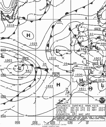 NOAA Fronts Th 02.05.2024 06 UTC