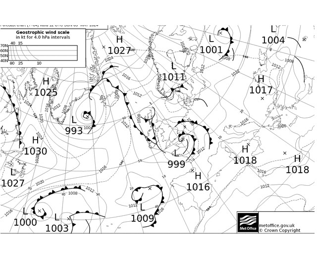 MetOffice UK Fronts Ne 05.05.2024 12 UTC