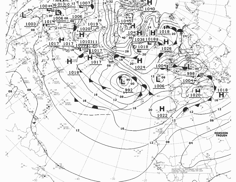 NWS Fronts Th 02.05.2024 18 UTC