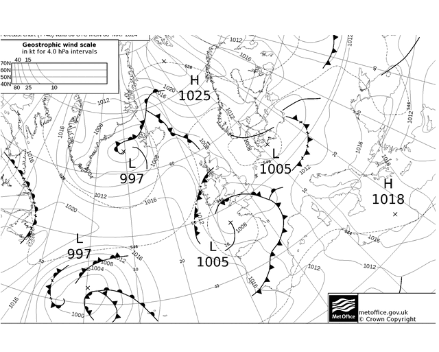 MetOffice UK Fronts lun 06.05.2024 00 UTC
