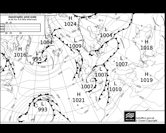 MetOffice UK Fronts  06.05.2024 12 UTC