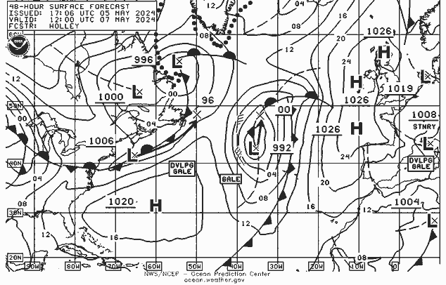 NWS Fronts wto. 07.05.2024 12 UTC