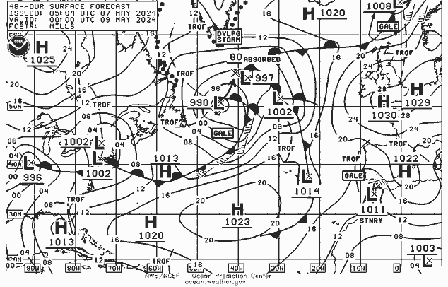 NWS Fronts Th 09.05.2024 00 UTC